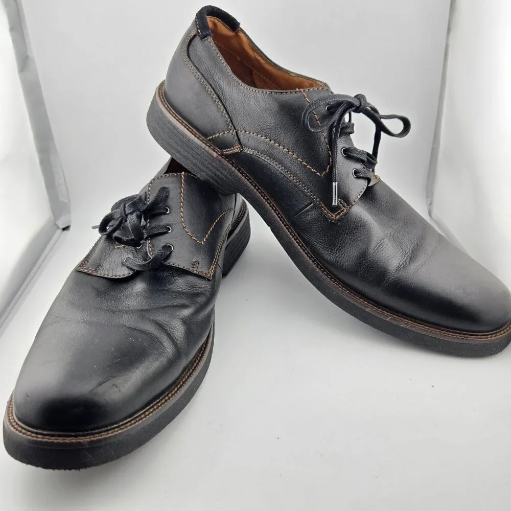 Dockers Parkway Leather Oxford Dress Shoes Black Men’s Size 13